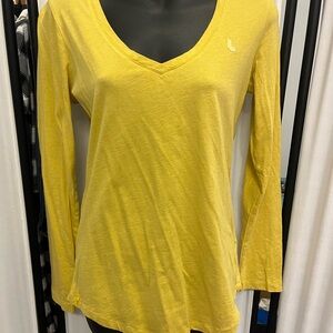 Lole Sunny Yellow Long Sleeve V-Neck Top